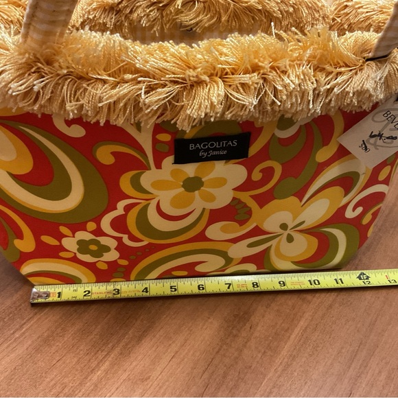 Bagolitas by Janice Red and Yellow Floral Tote - Picture 12 of 14